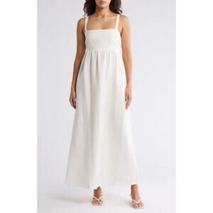L'AGENCE Jessamy Empire Waist Dress in Ivory Size 8